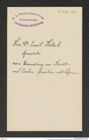 k.k. naturhistorisches Hofmuseum, Intendanzakten 1885-1896 (Hauer), Aktenzahl Z.592/1891, Seite 1